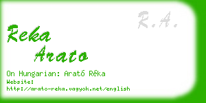 reka arato business card