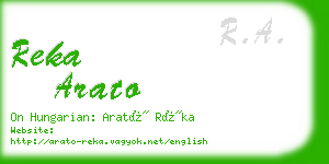 reka arato business card